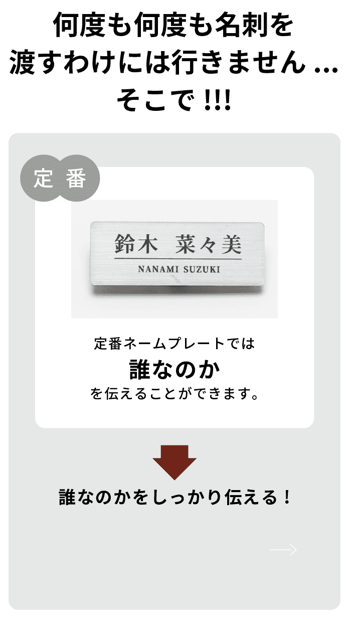 何度も何度も名刺を渡すわけにはいきませんそこで